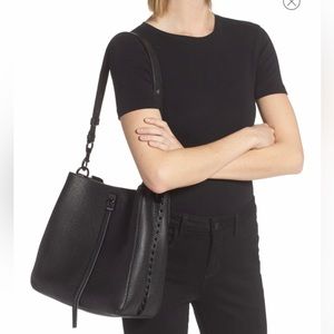 Rebecca Minkoff black leather shoulder/bucket bag